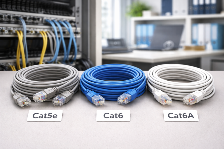 Cat5e, Cat6 или Cat6A: какой кабель выбрать для офиса, школы и склада
